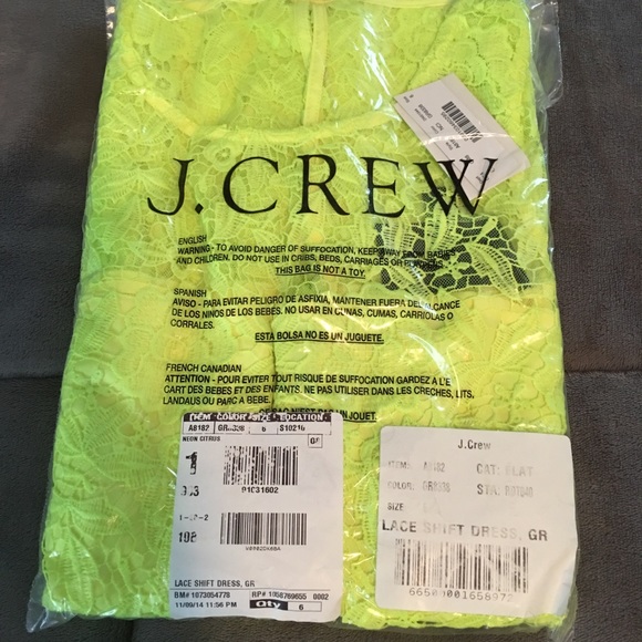 Neon Yellow JCrew Collections Dress - Picture 2 of 5